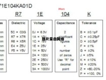 电子元件村田电容标签规格参考表