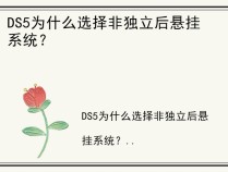 DS5为什么选择非独立后悬挂系统？