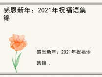 感恩新年：2021年祝福语集锦