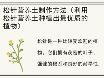 松针营养土制作方法（利用松针营养土种植出最优质的植物）