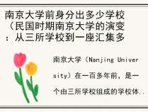 南京大学前身分出多少学校（民国时期南京大学的演变：从三所学校到一座汇集多元文化的大学）