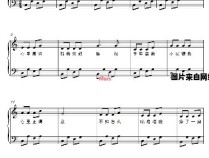 小毛驴的钢琴曲谱，两只手的简单乐谱
