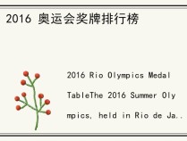 2016 奥运会奖牌排行榜