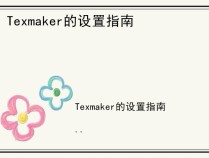 Texmaker的设置指南