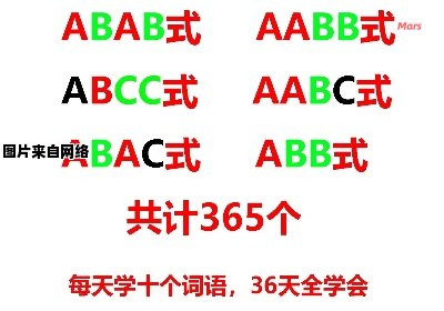 aabc形式的词汇有哪些？