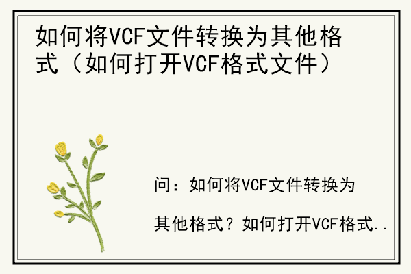 如何将VCF文件转换为其他格式（如何打开VCF格式文件）.jpg